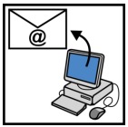 Ikona komputeraz z logo email