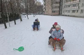 Nauka bezpiecznej jazdy na sankach