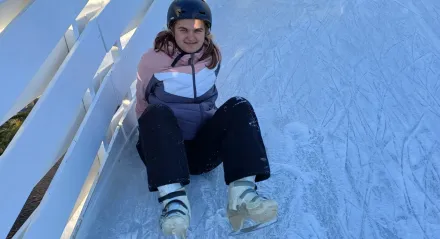 Lekcja wf na łyżwach