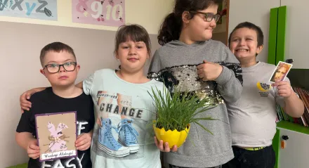 Wspólne życzenia dla klas.