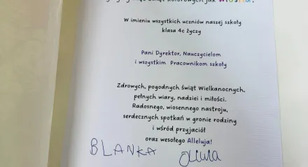 Wspólne życzenia dla klas.