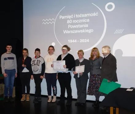 Podsumowanie i zakończenie projektu edukacyjnego „Pamięć i tożsamość. 80 rocznica Powstania Warszawskiego”.