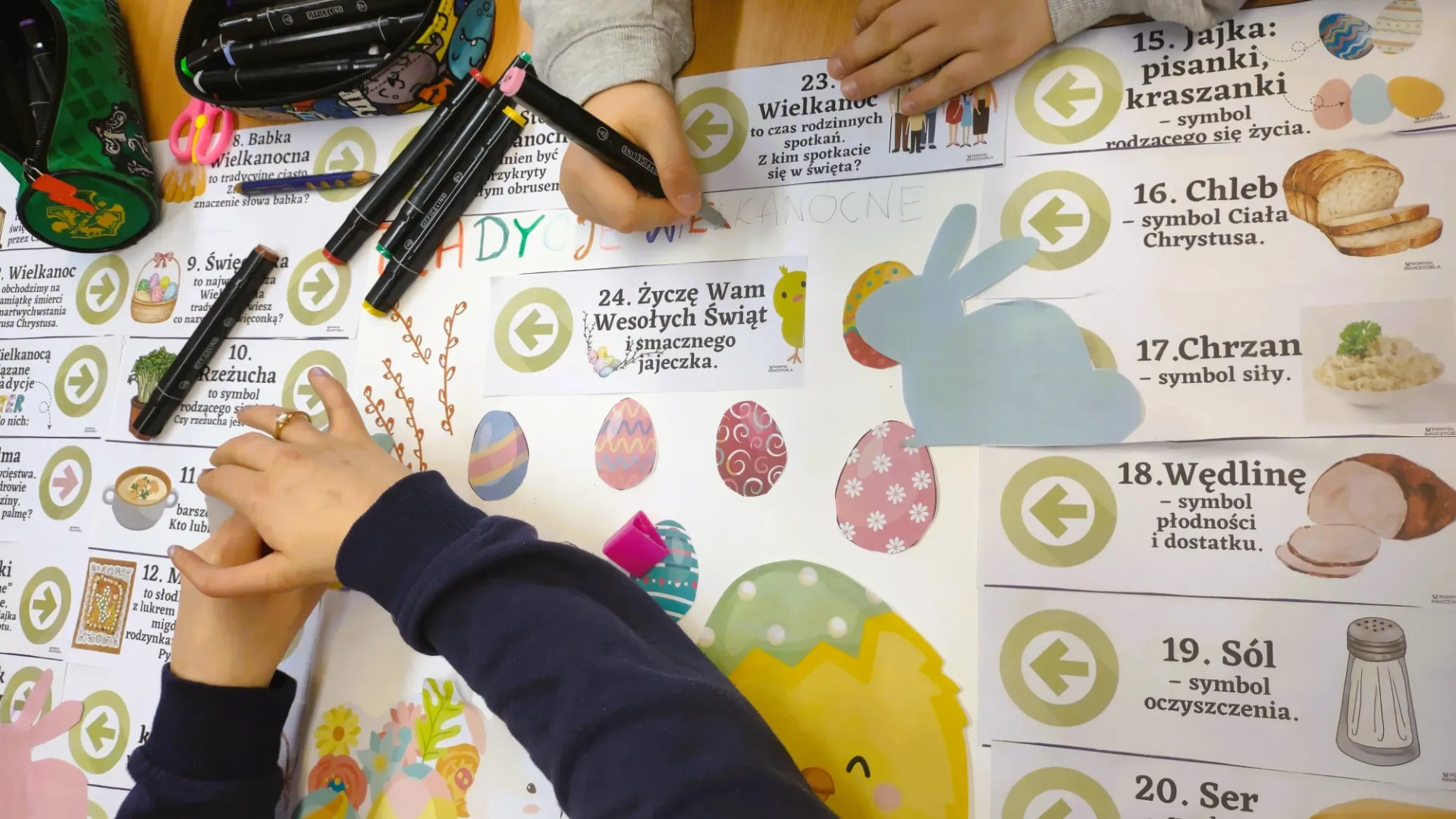 Warsztaty ozdób wielkanocnych w świetlicy szkolnej