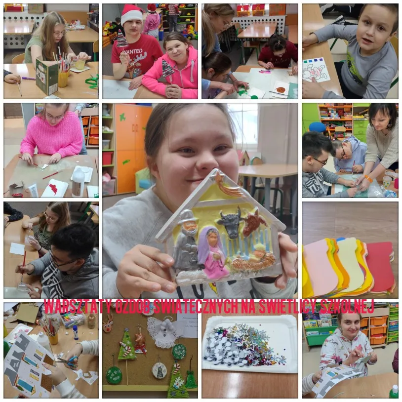 Warsztaty ozdób świątecznych.