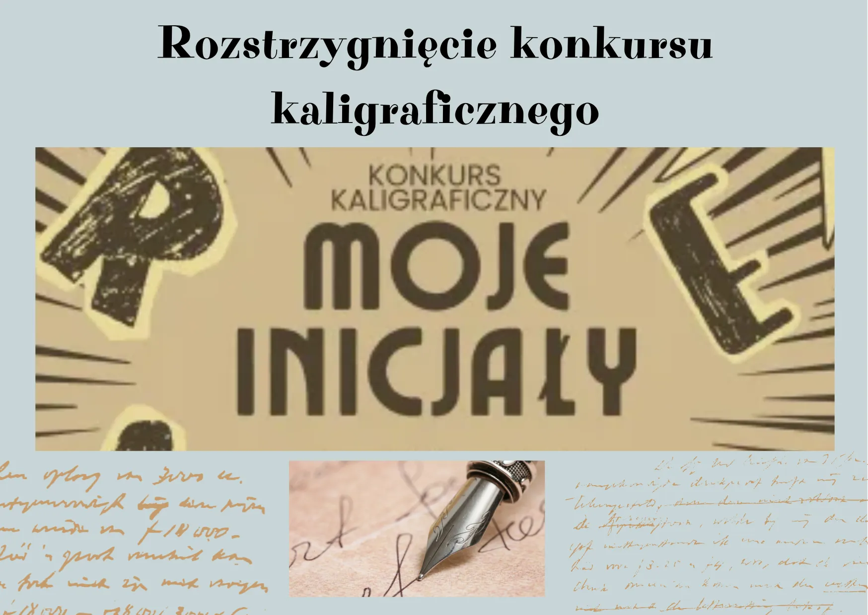 Szkolny konkurs kaligraficzny „Moje inicjały”