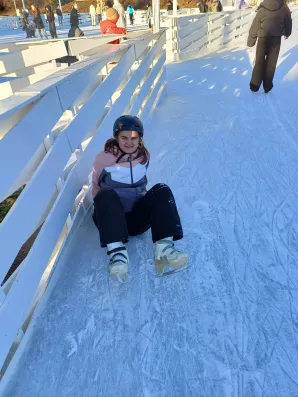 Lekcja wf na łyżwach