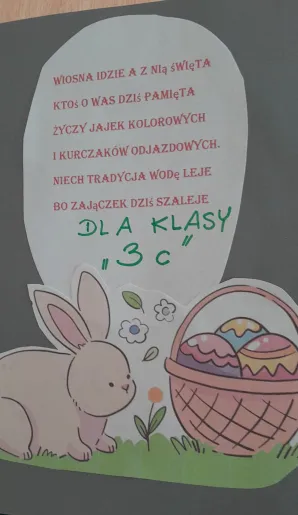 Wspólne życzenia dla klas.