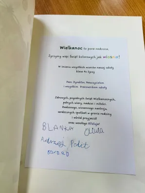 Wspólne życzenia dla klas.