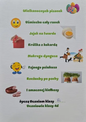 Wspólne życzenia dla klas.